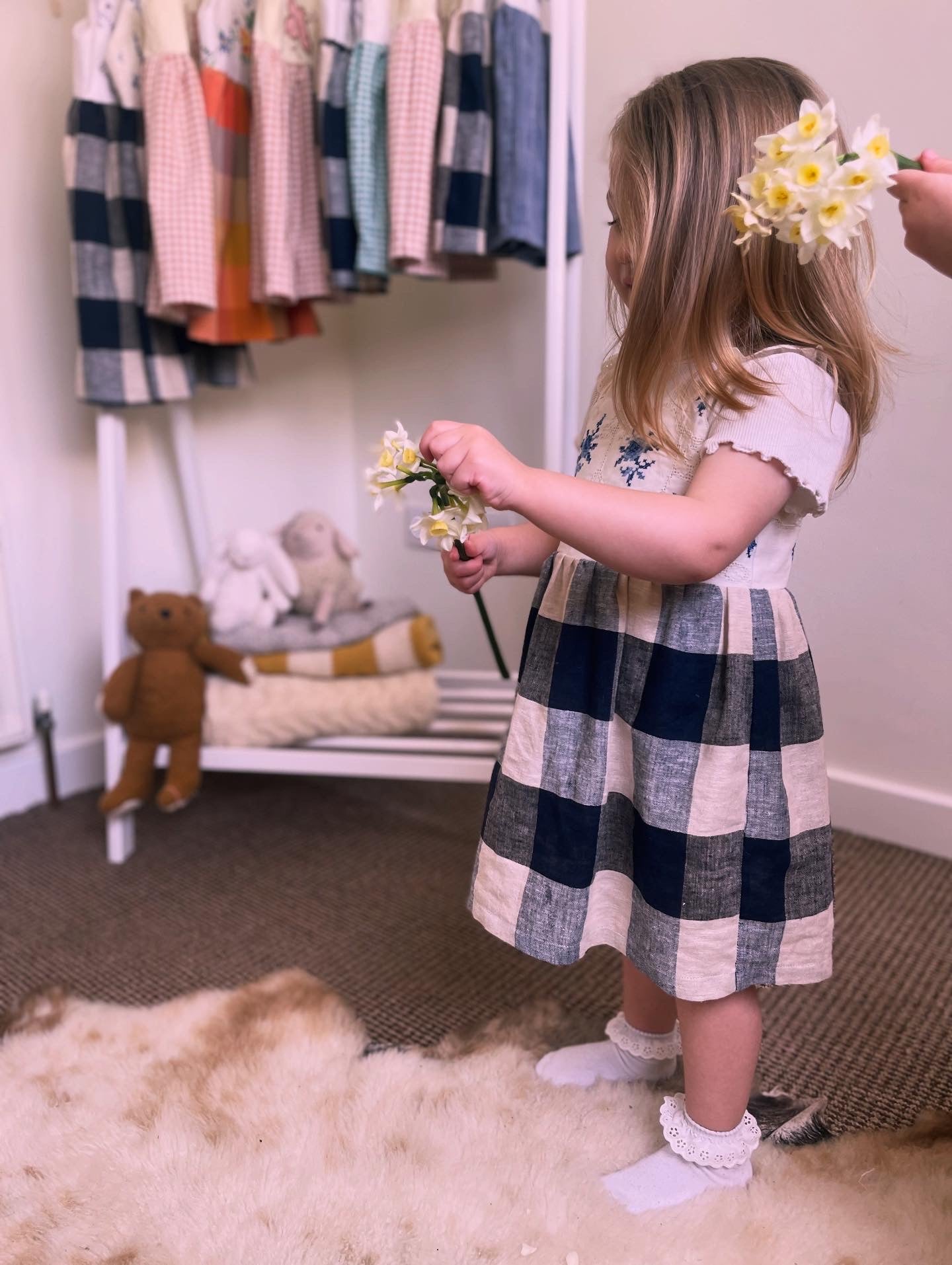 The Meadow Dress - Blue Porcelain 4-5 yrs