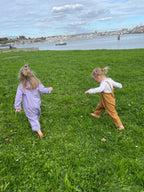 The Rockpool Dungarees - Grey Check 1-2 yrs