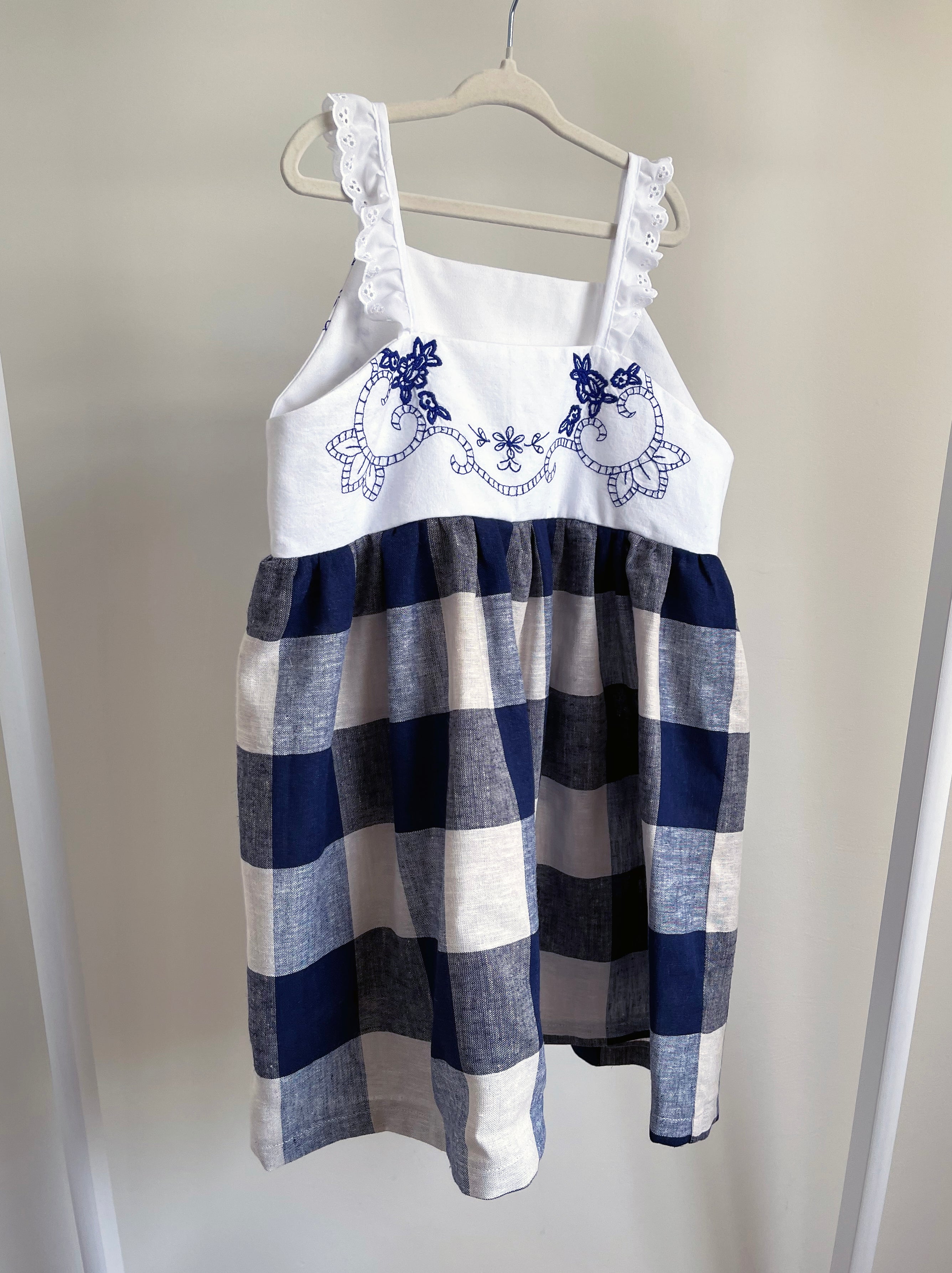 The Meadow Dress - Blue Porcelain 4-5 yrs