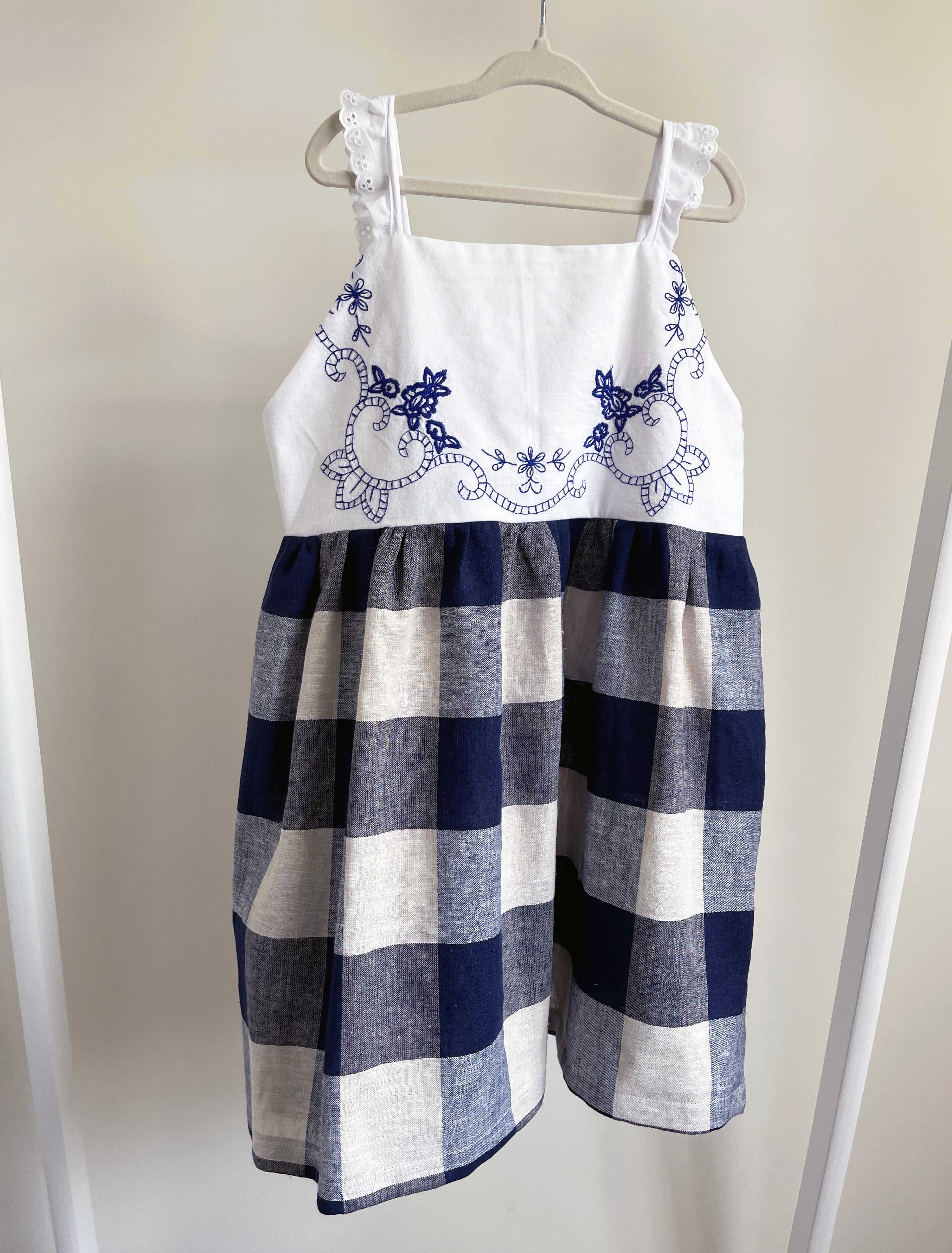 The Meadow Dress - Blue Porcelain 4-5 yrs