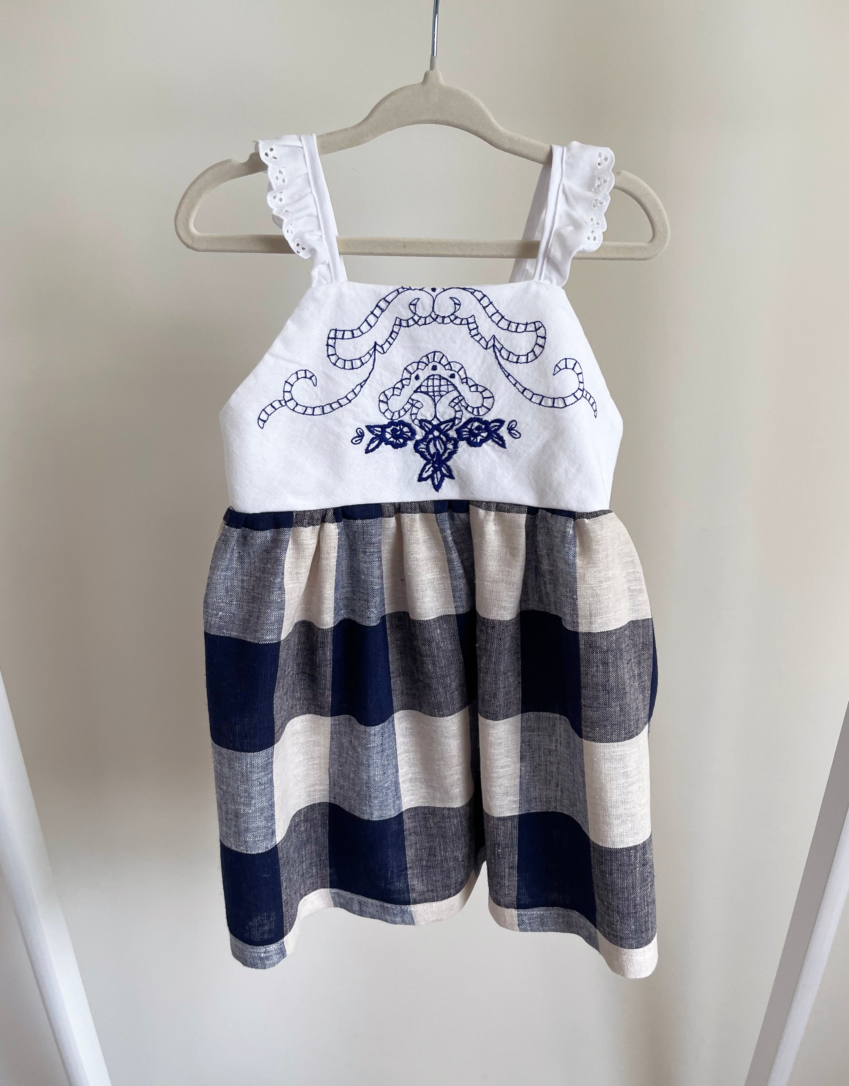 The Meadow Dress - Blue Porcelain 1-2 yrs