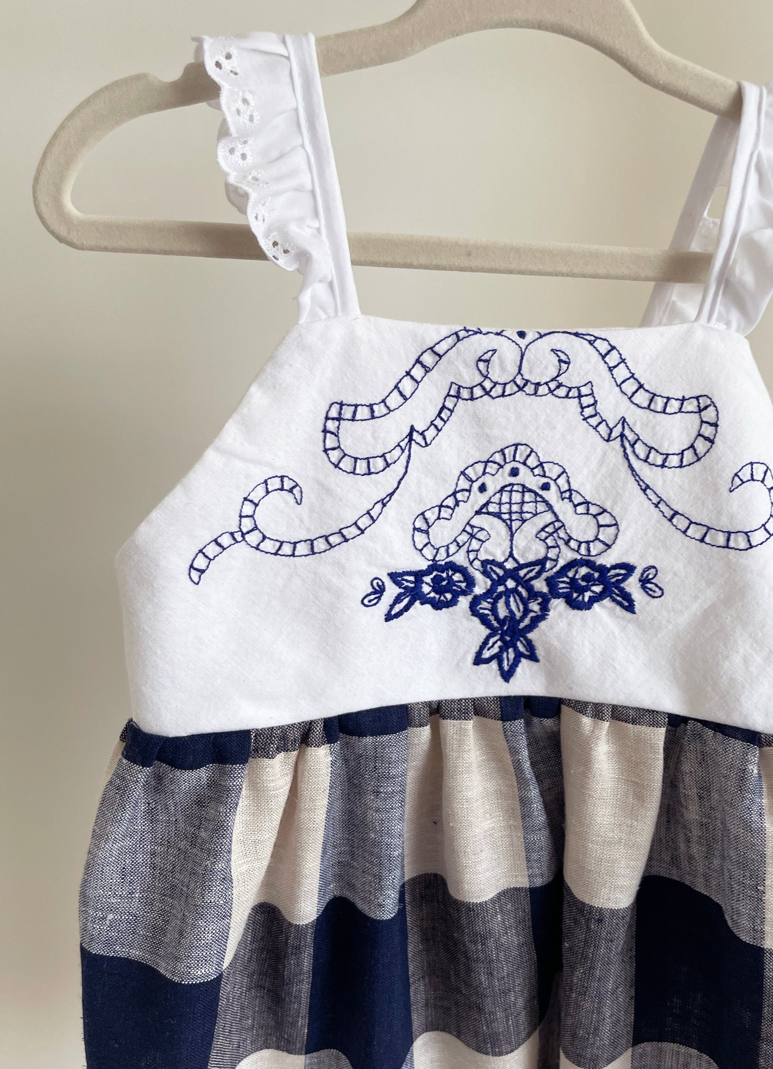 The Meadow Dress - Blue Porcelain 1-2 yrs