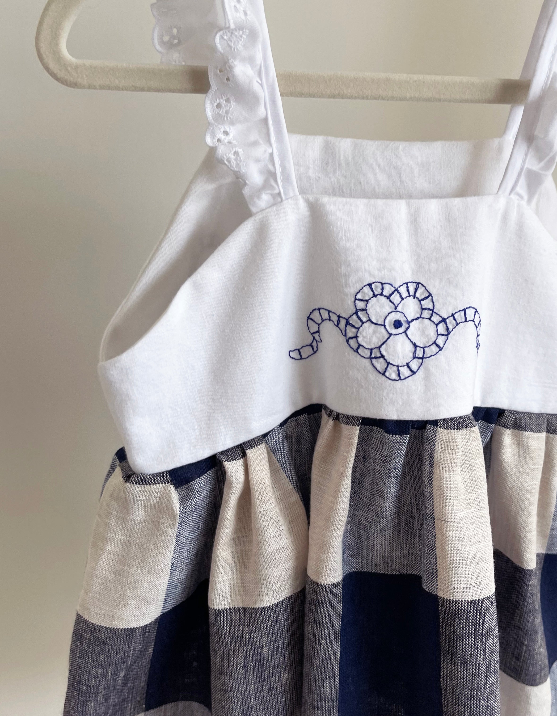 The Meadow Dress - Blue Porcelain 1-2 yrs