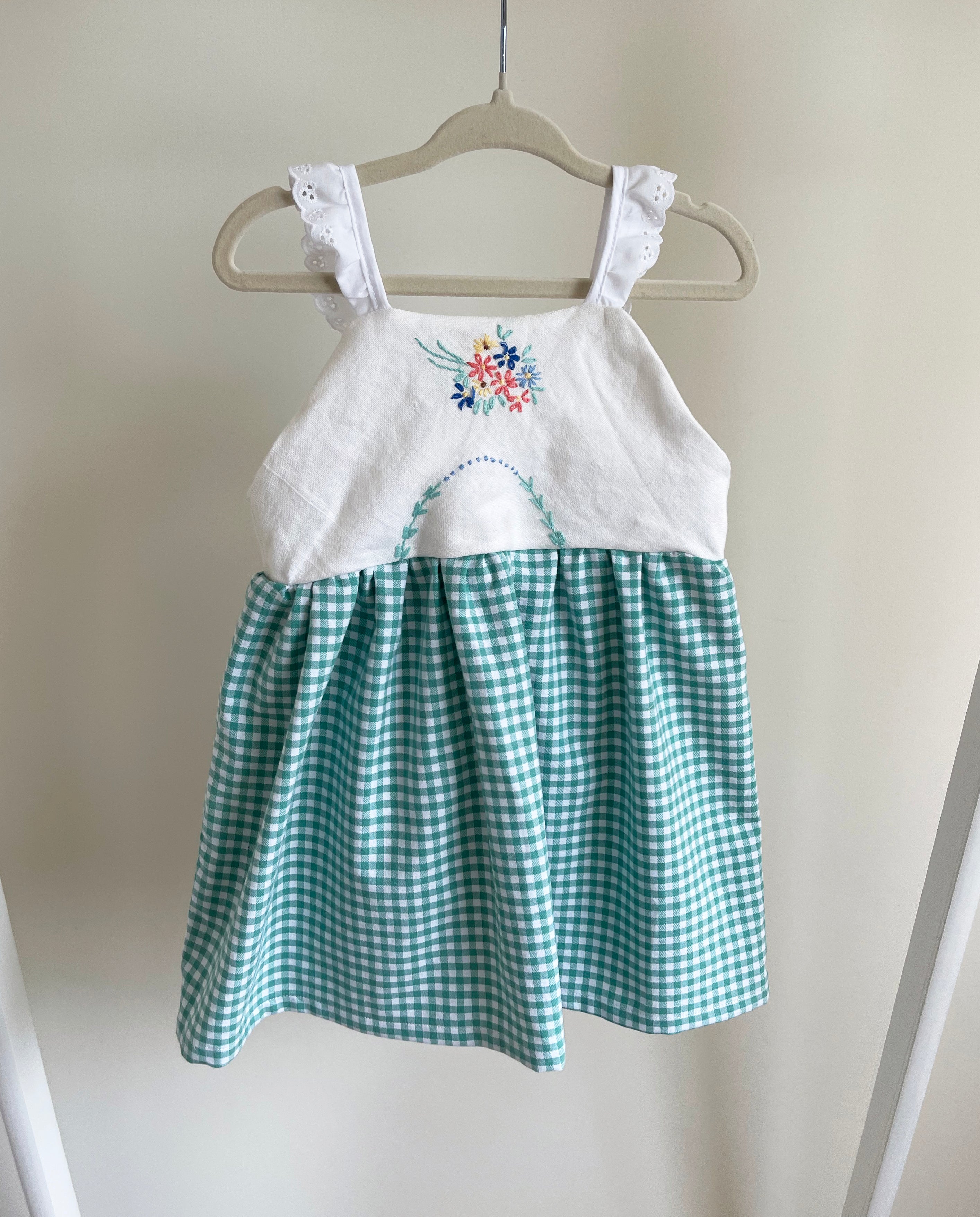 The Meadow Dress - Green Wildflowers 1-2 yrs