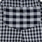 The Rockpool Dungarees - Grey Check 1-2 yrs