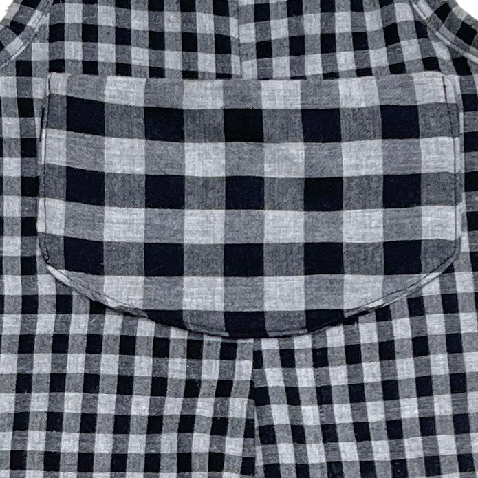 The Rockpool Dungarees - Grey Check 1-2 yrs