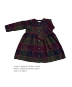 Rowan Dress - Autumn Leaves Check 3-4 yrs