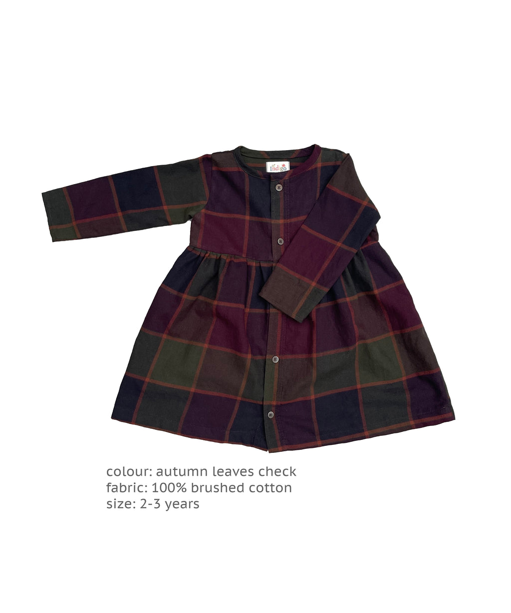 Rowan Dress - Autumn Leaves Check 2-3 yrs