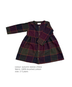 Rowan Dress - Autumn Leaves Check 2-3 yrs