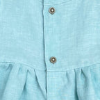 The Daisy Dress - Sky Blue Linen 1-2 years