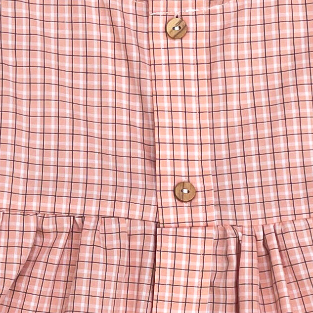 The Daisy Dress - Petal Pink Check 1-2 yrs
