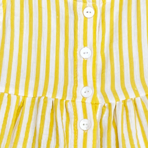 The Daisy Dress - Yellow Stripe 2-3 yrs