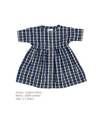 The Salt Marsh Dress - Cobalt Check 1-2 yrs