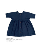 The Salt Marsh Dress - Navy Linen 2-3 yrs