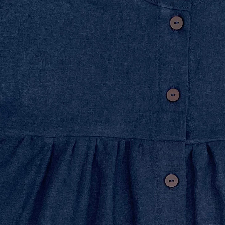 The Salt Marsh Dress - Navy Linen 2-3 yrs