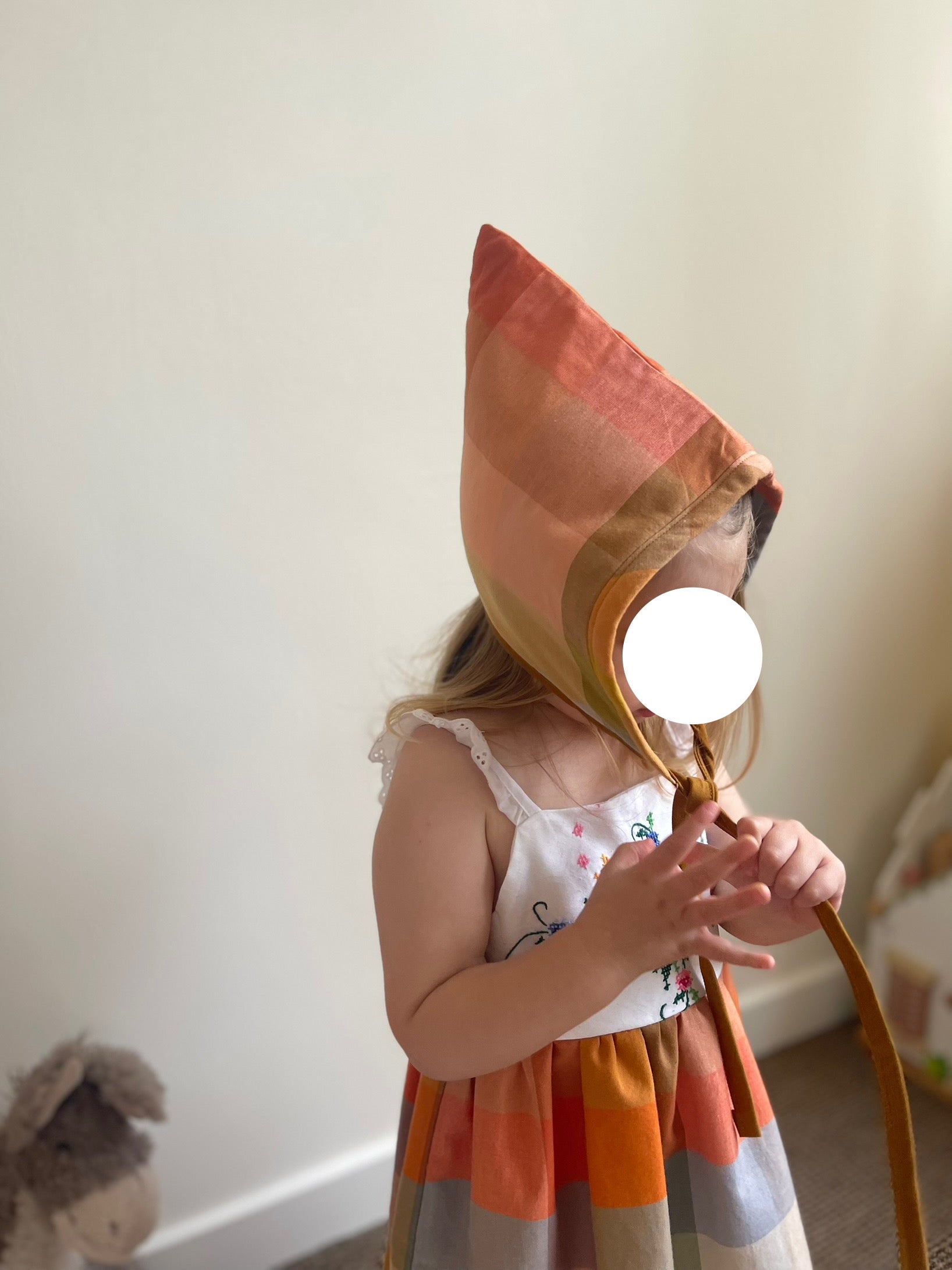 The Pixie Bonnet - Pink Marzipan Gingham Newborn - 12 months