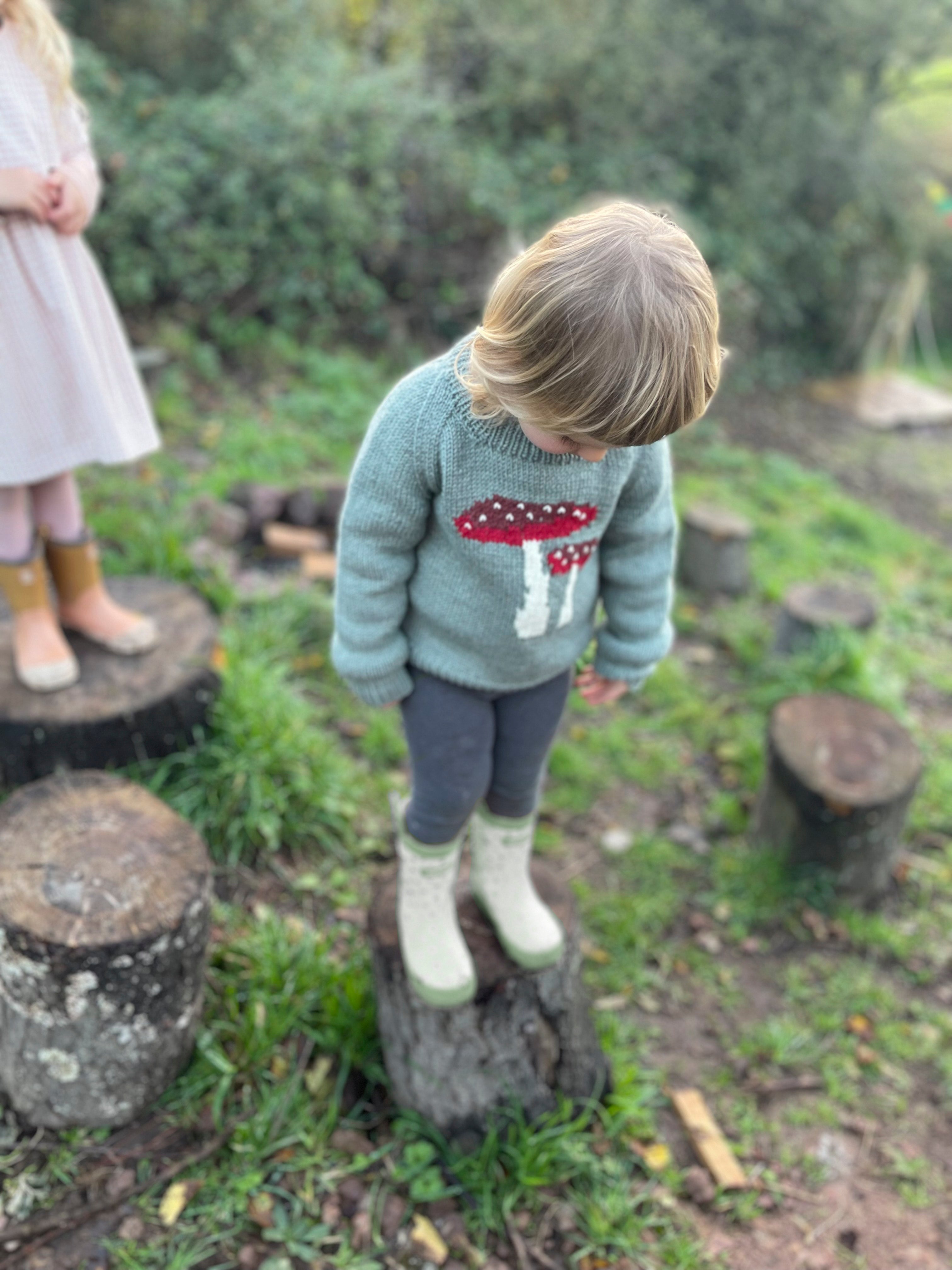 Woodland Jumper - Cream Mushroom 1-2 yrs