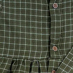 Rowan Dress - Moss Green Grid 2-3 yrs