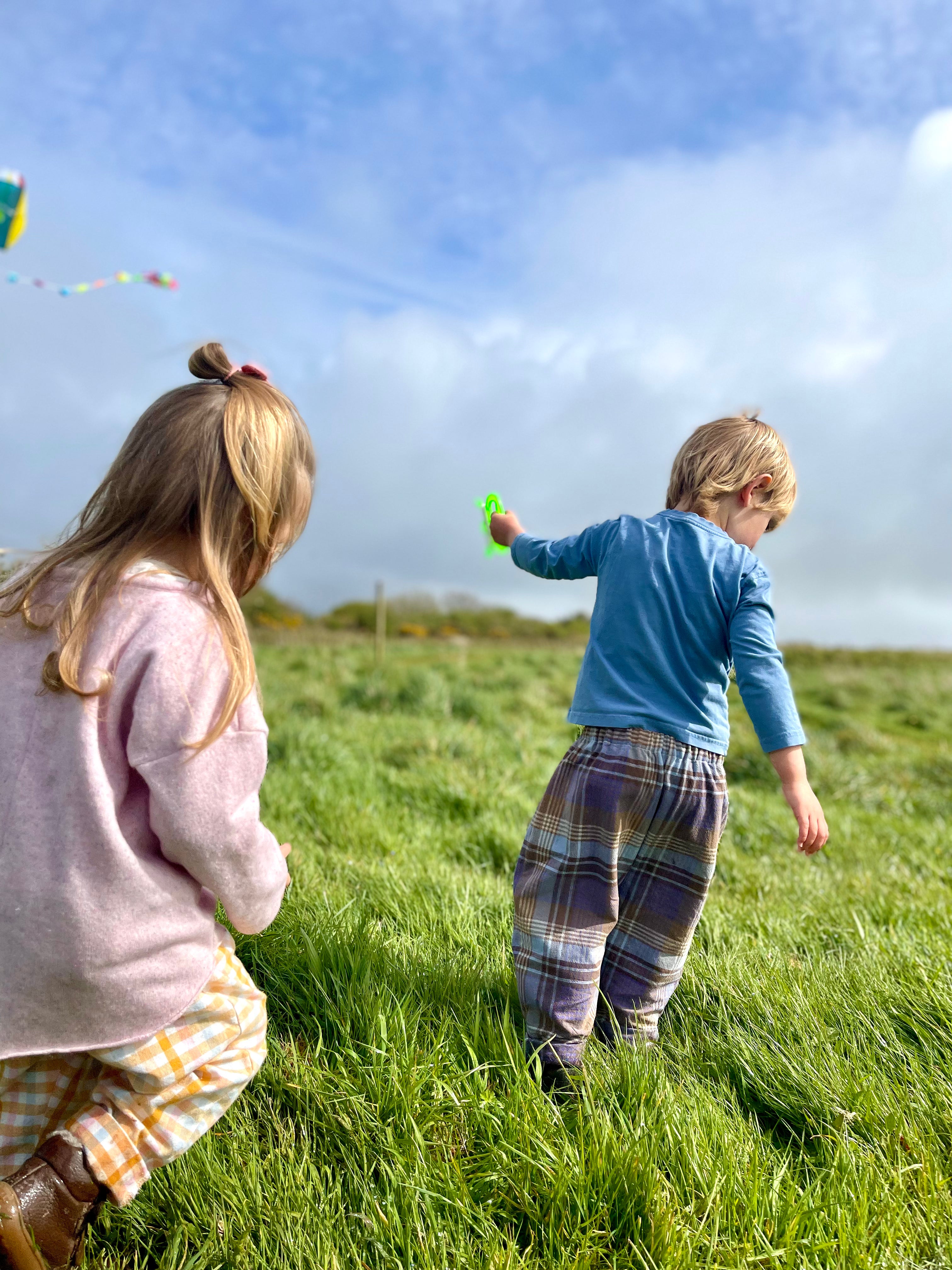 The Garden Trouser - Parma Violet Check 2-3 years