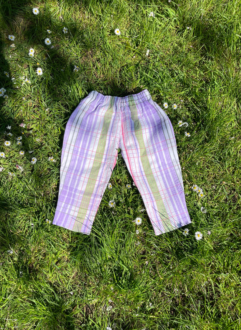 The Garden Trouser - Parma Violet Check 2-3 years