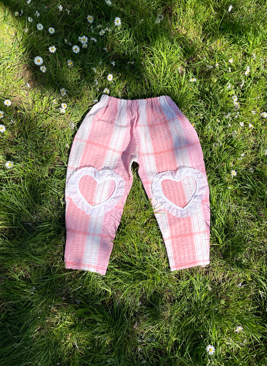 The Garden Trouser - Marshmellow Hearts 3-4 years