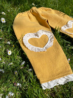 The Garden Trouser - Mango Sorbet Hearts 3-4 years