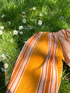 The Garden Trouser - Satsuma Stripe 6-12 months