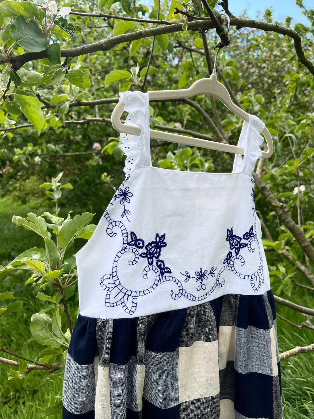 The Meadow Dress - Blue Porcelain 4-5 yrs