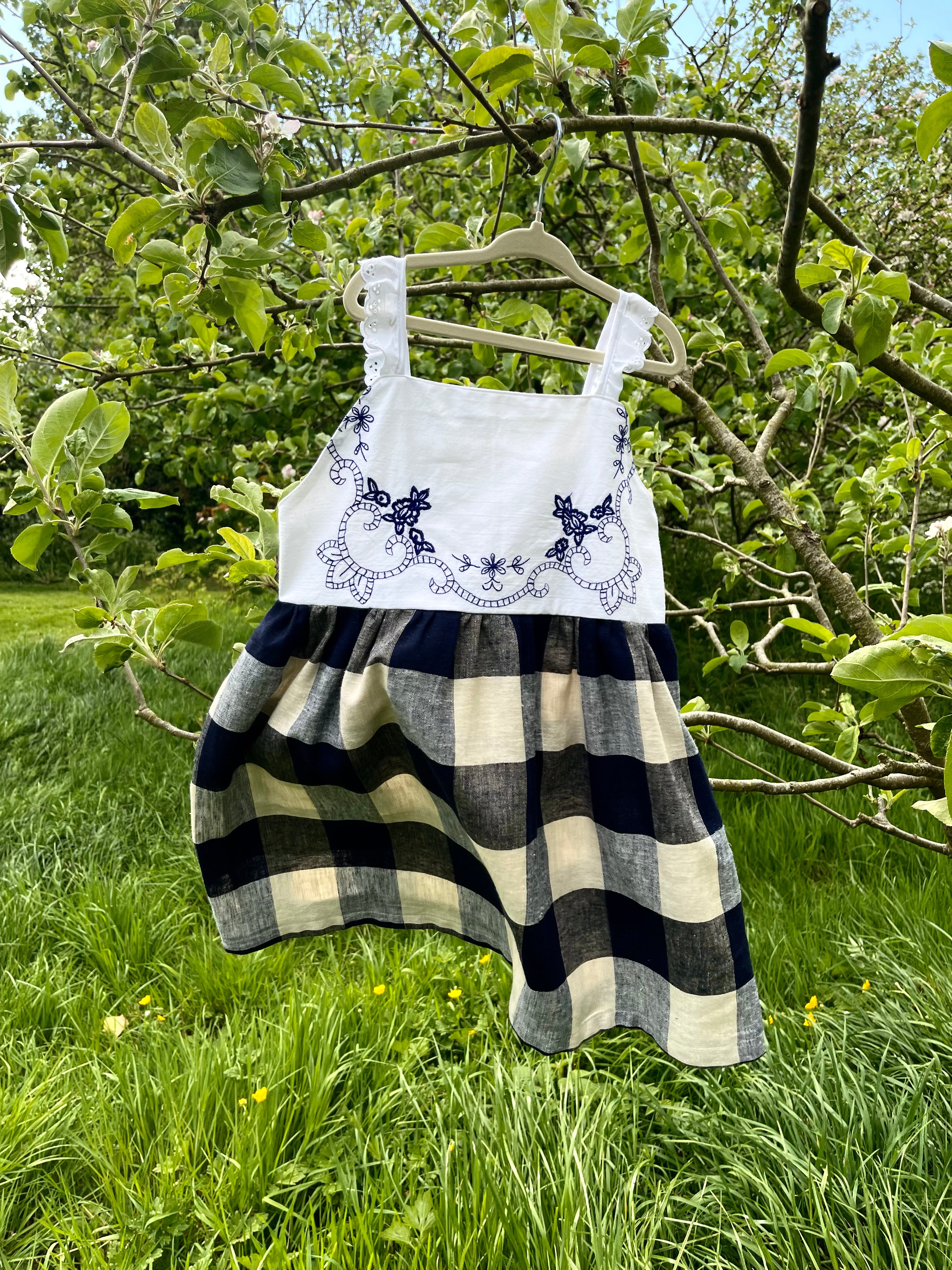The Meadow Dress - Blue Porcelain 4-5 yrs