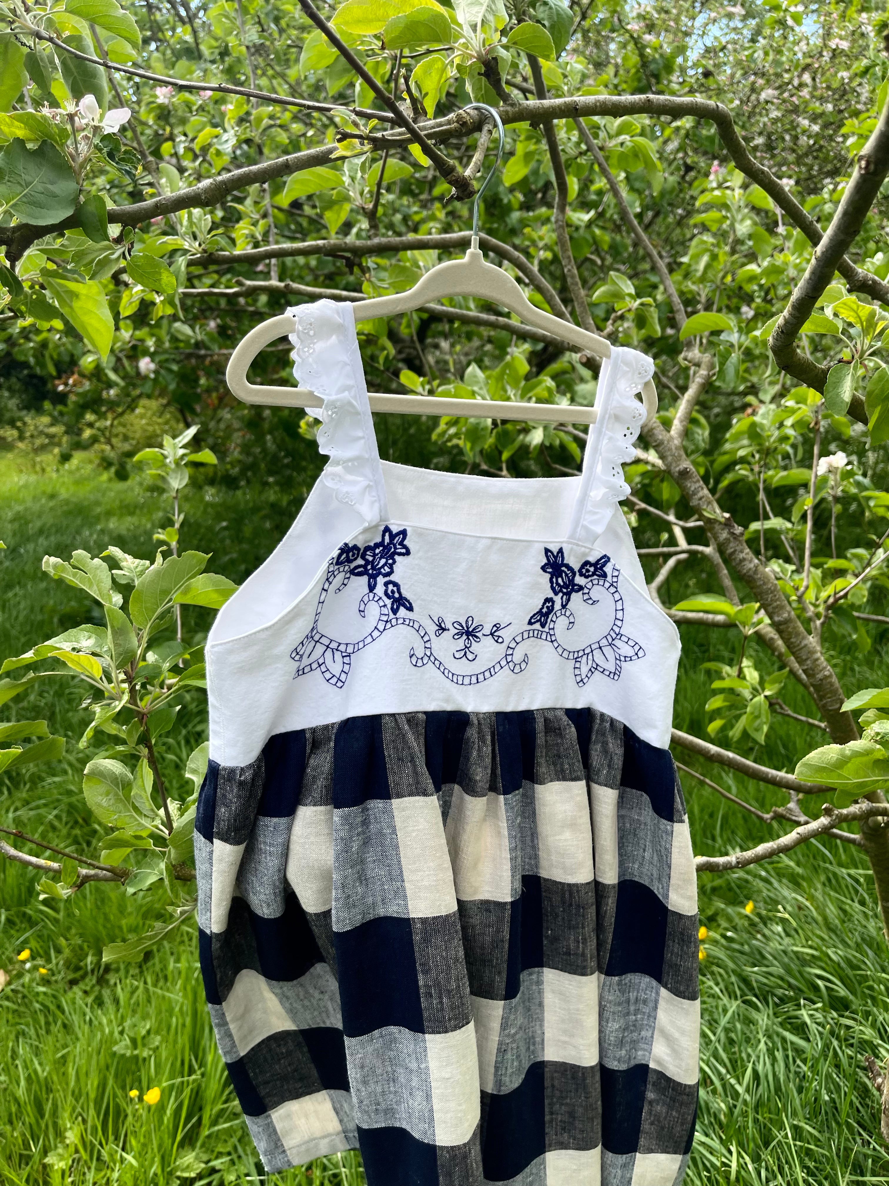 The Meadow Dress - Blue Porcelain 4-5 yrs