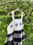 The Meadow Dress - Blue Cross-stitch 4-5