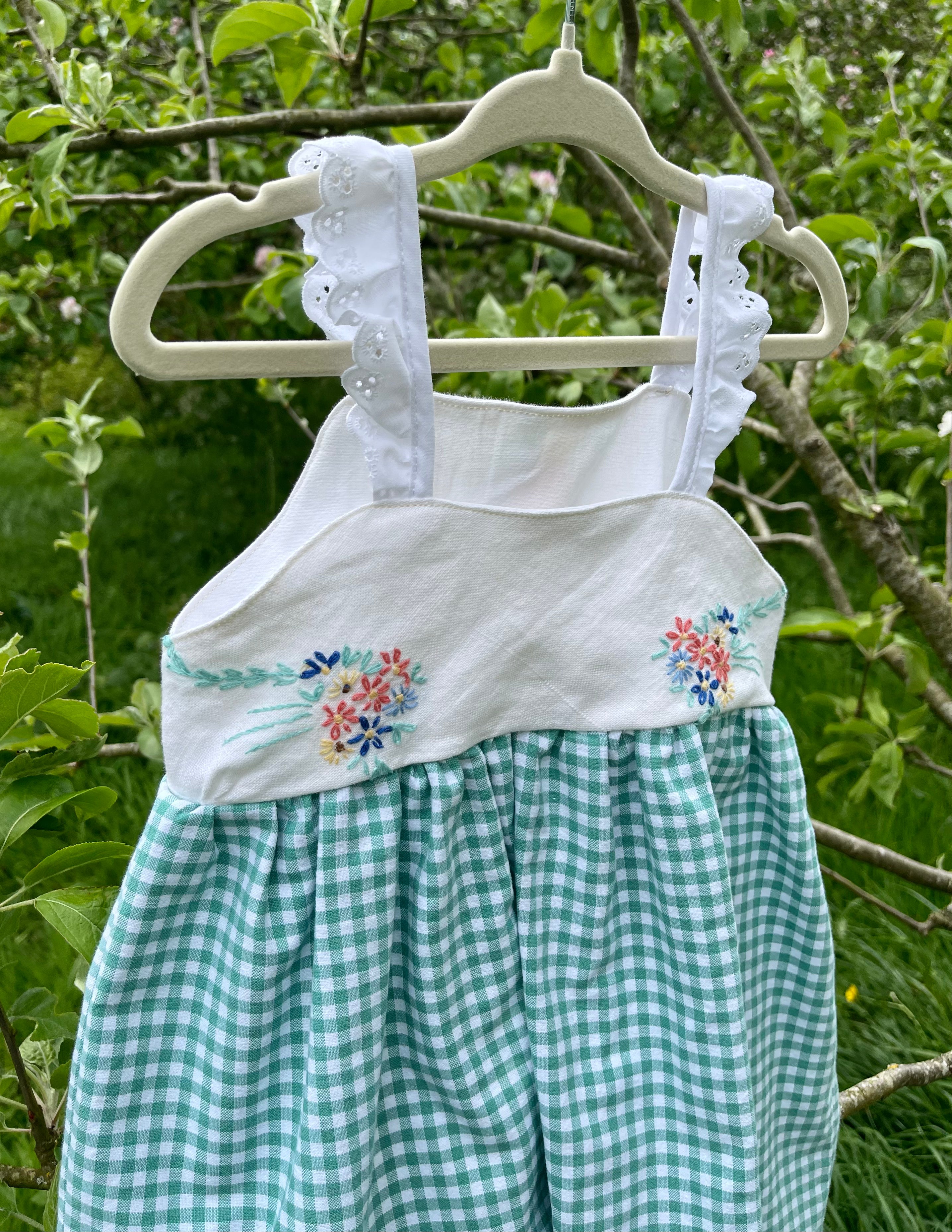 The Meadow Dress - Green Wildflowers 1-2 yrs