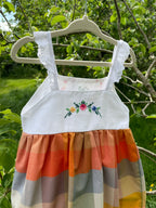 The Meadow Dress - Rainbow Cross-stitch 2-3 yrs